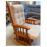 503 - WOOD GLIDER ROCKING CHAIR