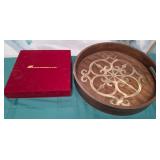 11 - DECORATIVE BOX & ROUND INLAID TRAY (F29)