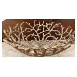 310 - GOLD CORAL STYLE DECORATIVE BOWL (A91)