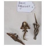 492 - VINTAGE MINI BRASS FIGURINES (P103)