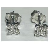 14KT GOLD DIAMOND EARRINGS 1.50GRS