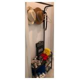 N2 - SHOE RACK WITH SHOES, HATS (H8)
