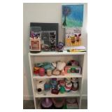 N2 - BOOKCASE WITH CRAFT SUPPLIES, CANDLES
