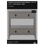 N2 - WOOD CONSOLE TABLE WITH CONTENTS (H11)