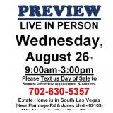 PREVIEW LIVE IN PERSON - Wednesday, August 26th