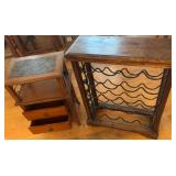 J2 - WINE RACK & SIDE TABLE WITH DRAWERS