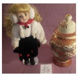 J2 - COLLECTIBLE DOLL & GINGER JAR (L33)