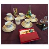 J2 - ALPINE CUPS & SAUCERS, BOTTLE STOPPER & MORE