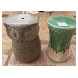 J2 - OWL & SEMI-GLAZED PLANT STANDS (Y14)
