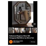 J2 - OCTAGON-SHAPED WALL MIRROR 44X31" (L100)