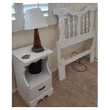 J2 - TWIN HEADBOARD, SIDE TABLE, TABLE LAMP (M36)
