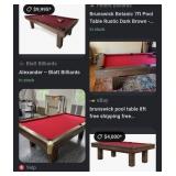 J2 - BRUNSWICK COVINGTON POOL TABLE (R31)