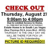 AUCTION PICK UP DAY & HOURS
