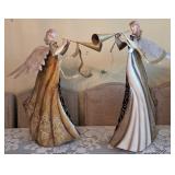 J2 - TWO ANGEL SCULPTURES 24"T (K5)
