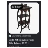 J2 - DESIGN TOSCANO ART NOUVEAU HARP SIDE TABLE