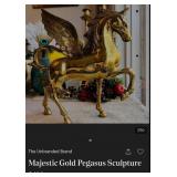 J2 - VINTAGE BRASS PEGASUS 10X11" (L7)
