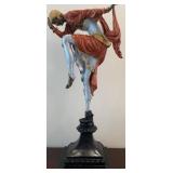 J3 - ART DECO-STYLE BRONZE SCULPTURE 24'T (L4)