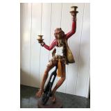 J3 - UNICYCLE MONKEY CANDLE HOLDER 23'T (L2)