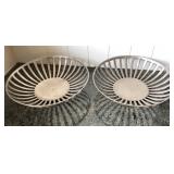 J3 - PAIR OF METAL BASKETS 10'DIA  (A25)