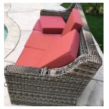 J3 - PATIO SETTEE WITH CUSHIONS