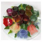 J3 - VOTIVE HOLDERS & TULIP PLATTER (A43)