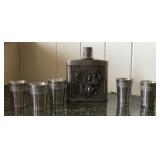 J3 - PEWTER FLASK & CUP SET (GERMANY) (A14)
