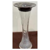 J3 - CRYSTAL & STERLING SILVER VASE (R15)