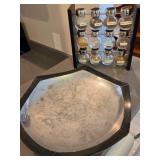 J3 - SPICE RACK WITH SPICES & PLATTER (C6)