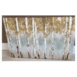 J3 - BIRCH TREES CANVAS ART 26X37' (L10)