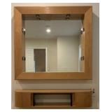 J3 - MID-CENTURY WALL MIRROR & SHELF (M61)