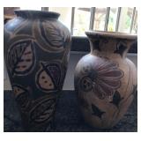 J3 - TWO DECORATIVE VASES (A36)