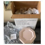 J3 - 125-PIECE PINK PLASTIC DINNERWARE SET (G14)