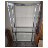 O - CHROME & GLASS CURIO DISPLAY (L135)