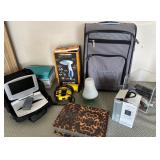O - SUITCASE, PORTABLE DVD PLAYER, BP MONITOR