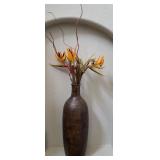 O - DECORATIVE VASE WITH FAUX FLOWERS (L106)