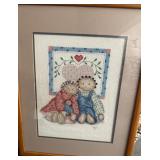 O - FRAMED NEEDLEWORK ART 19X15" (G63)