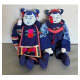 O - 2 VINTAGE CHINESE CEREMONIAL DOLLS (G25)