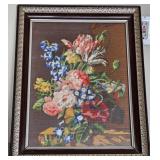 O - NEEDLEWORK ART FRAMED 22X18" (G29)