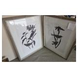 O - 2 PIECES FRAMED ART 27X21" (G52)