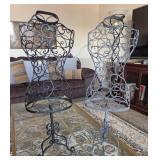 O - TWO METAL TORSO SCULPTURES 29"T (E46)