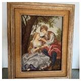 O - NEEDLEWORK ARTWORK FRAMED 24X19" (G75)