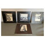 O - 4 PIECES FRAMED ART 11X12" (G16)