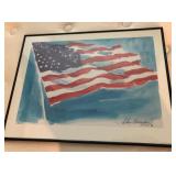 N1 - SIGNED AMERICAN FLAG FRAMED ARTWORK (M31)