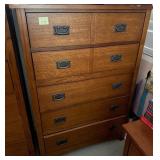 N1 - BASSETT WOODEN TALLBOY DRESSER (M19)