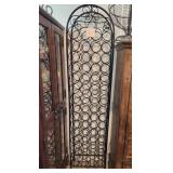 N1 - TALL DECORATIVE METAL WINE RACK 74X17" (K17)