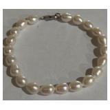 PEARL BRACELET WITH STERLING CLASP (A72)
