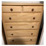 N1 - NATURAL WOOD TALLBOY DRESSER (B2)