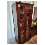 N1 - WOODEN GLASS DOOR CABINET