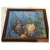 N1 - FRAMED STILL LIFE NEEDLEPOINT ART