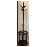 N1 - WOODEN COAT AND UMBRELLA STAND